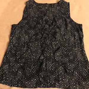 Ann Taylor - Blk&White Ruffled Top - Sz. 12p